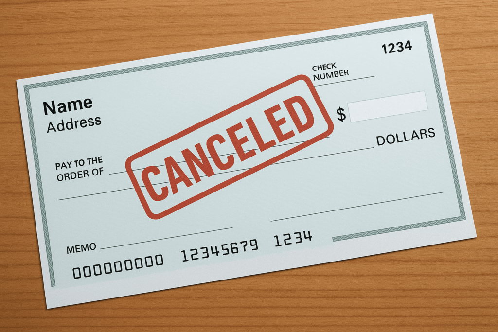 Definition of a Canceled Check